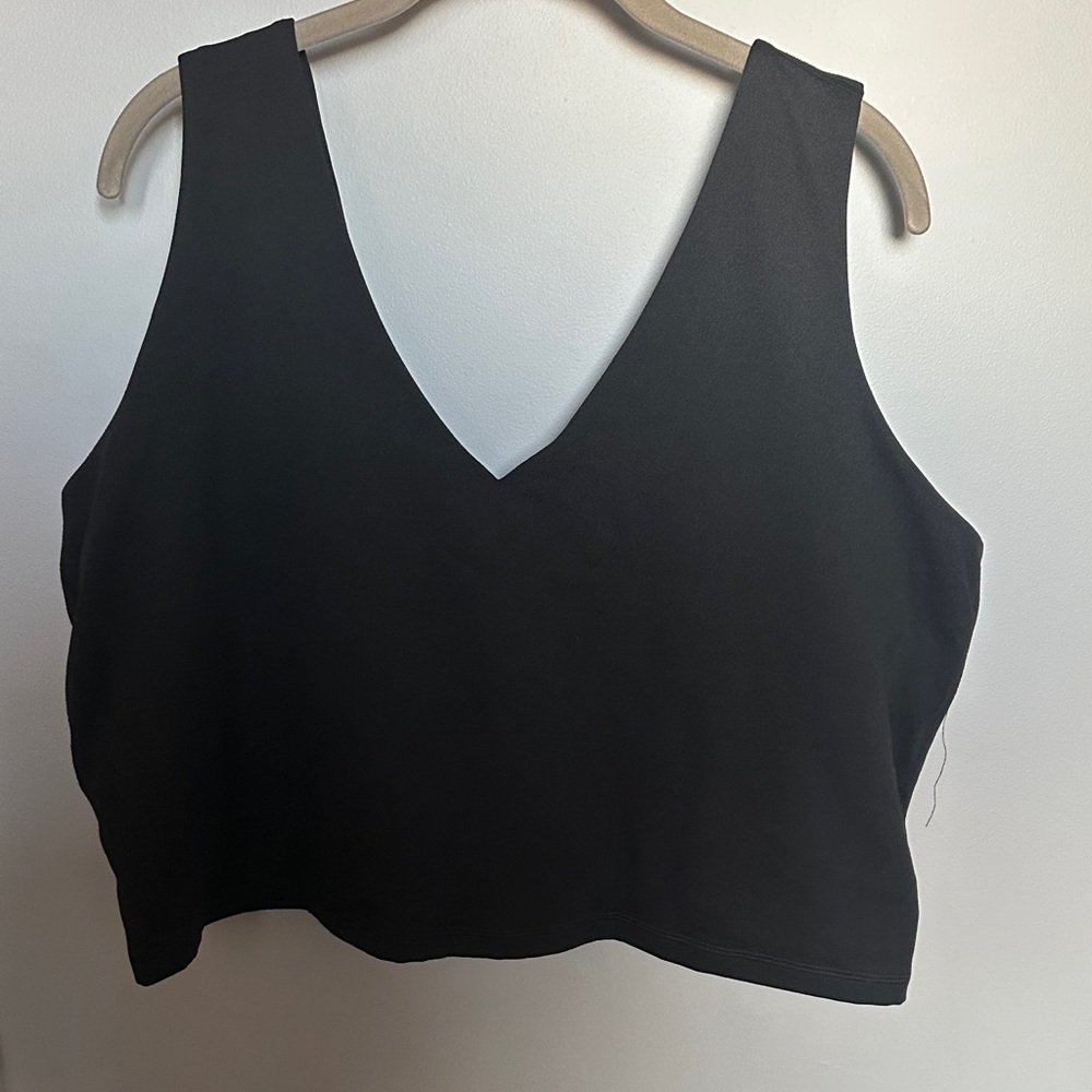 Old Navy Black V-Neck Crop Top